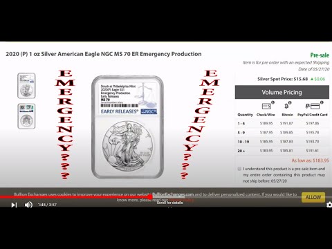 Emergency 2020 Silver Eagles!! Fake Silver Price - Fake Emergency