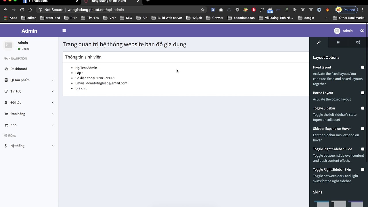 Đồ án tốt nghiệp -  Web gia dụng - Laravel 6x