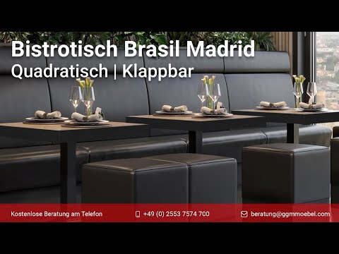 Bistrotisch BM | Quadratisch | Klappbar | ABS-Kanten