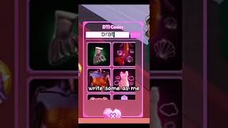 ⚠️New Codes⚠️ in the Brat update || #dti #codes #fypシ゚ #ytshorts