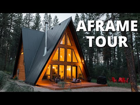 Modern A-Frame Cabin in the Woods - Full Airbnb Tour...