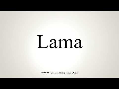 How To Pronounce Lama