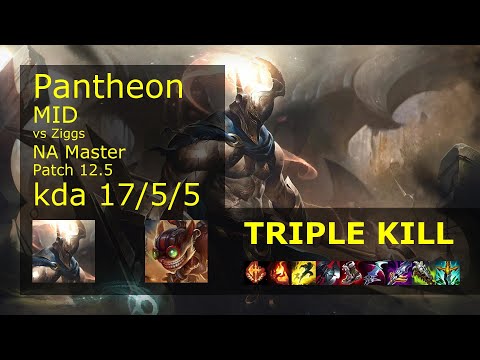Rank 1 NA Pantheon Mid: Pantheon vs Ziggs