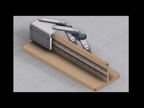 Parallel 4-bar Linkage Linear motion (with spur gear)