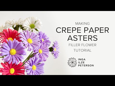 How to Make Crepe Paper Asters - Step by Step Tutorial