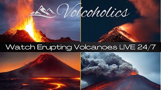 Volcanoes Erupting Now Live 24/7 | Interactive Stream