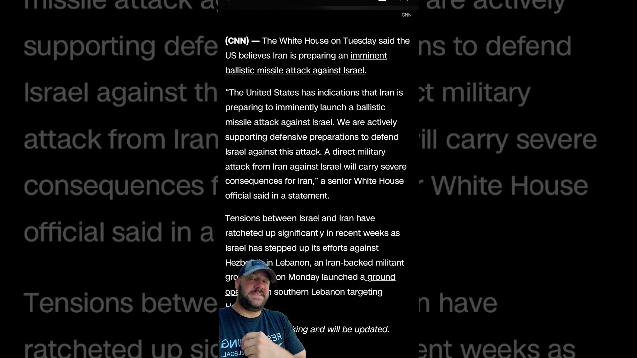 BREAKING: CNN- “Iran preparing IMMINENT Ballistic Missile Attack Against Israel”  #shortsfeed #short
