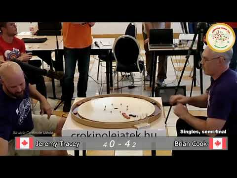 I. Crokinole Worldcup - singles semifinal - Jeremy Tracey  vs Brian Cook