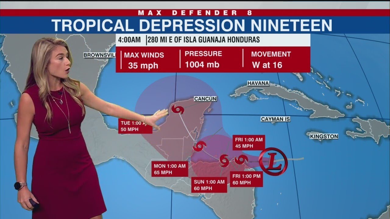 Tracking Tropical Depression Nineteen plus local weekend forecast