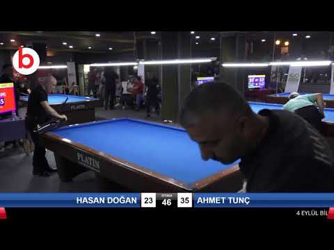 HASAN DOĞAN & AHMET TUNÇ Bilardo Maçı - 4 EYLÜL BİLARDO ŞAMPİYONASI - SİVAS-1.TUR