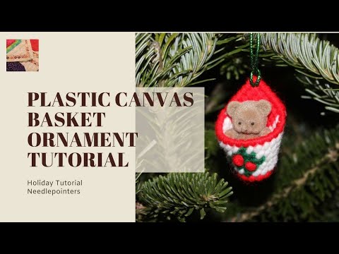 Plastic Canvas Basket Ornament Tutorial