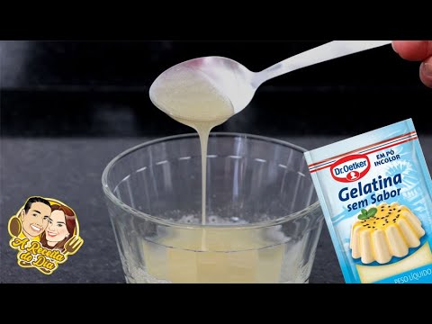 COMO DISSOLVER GELATINA SEM SABOR INCOLOR DR OETKER EM BANHO MARIA