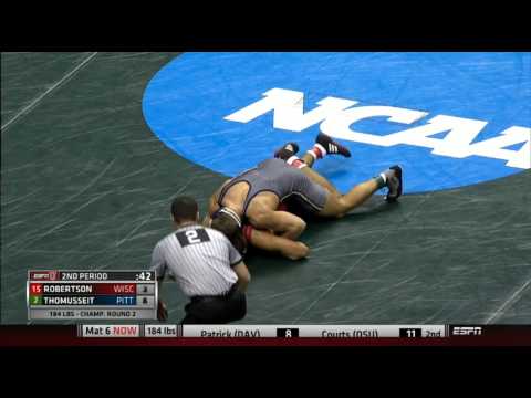 2015 NCAA 184 lb Round 2 : Max Thomusseit (PITT) v Robertson (WISC)