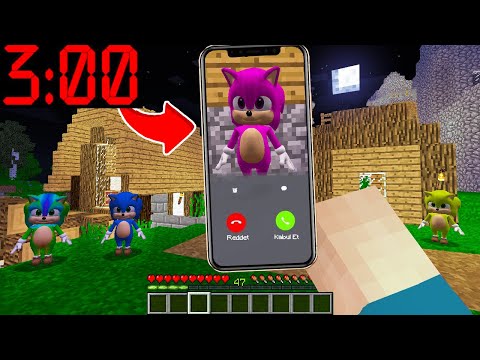 GECE 03:00'TE KIZ BEBEK SONİC BENİ ARIYOR! 😨 Minecraft