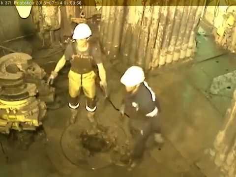 The object dropped in the rotary table of the oil rig