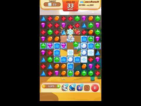 Jewel Match King Level 155 - Walkthrough ( No Booster )