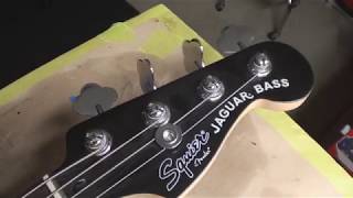 Video thumbnail for Squier Jaguar Bass by Fender Short Scale by Dave's World of Fun Stuff