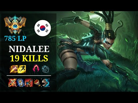 Nidalee Jungle vs Graves - 19 kills - 못하고 인성나쁨 - KR Challenger (785 LP)