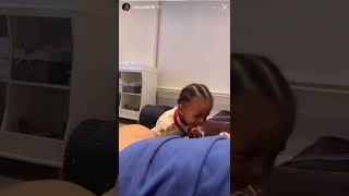Cardi B Shows Son is Obsessed With Her Feet 🤣 #cardib #trending #hiphop #rap #offset #funny #