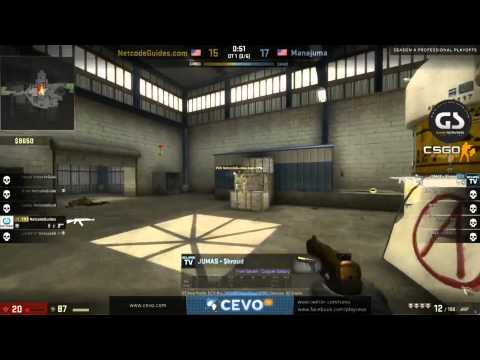 SHROUD 1v5 Clutch CS:GO CEVO-P S4 Playoffs de_nuke