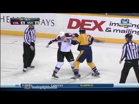 Cody McLeod vs Eric Nystrom Jan 18, 2014