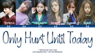 T-ARA (티아라) - &#39;Only Hurt Until Today&#39; Lyrics 가사 + Line Distribution (Color Coded Han/Rom/Eng)