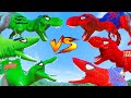 All Dinosaurs Fighting TRex vs IRex Green Dinosaur Indominus Rex Color Pack Jurassic World Evolution