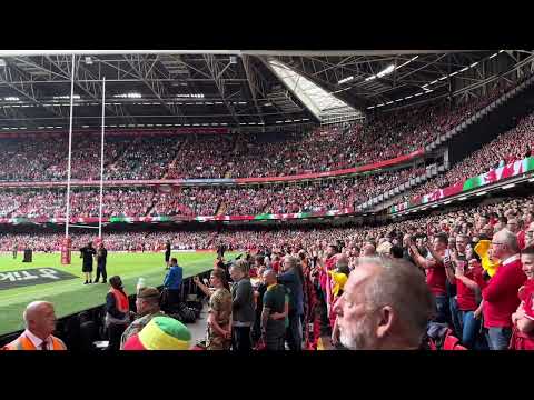Wales v South Africa Welsh National Anthem 19/8/2023