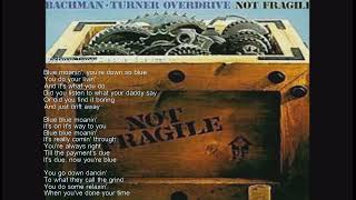 Bachman Turner Overdrive BLUE MOANIN karaoke
