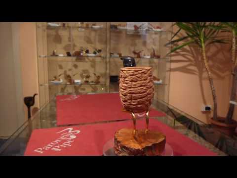 Brand new briar pipe PARONELLI bent handmade coral natural -  eBay number: 182162145873