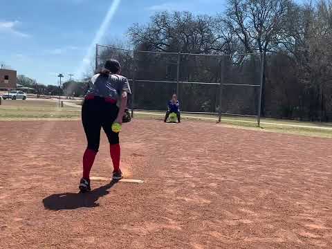 Hannah Strickland 2023 RHP - pitching practice March 2022