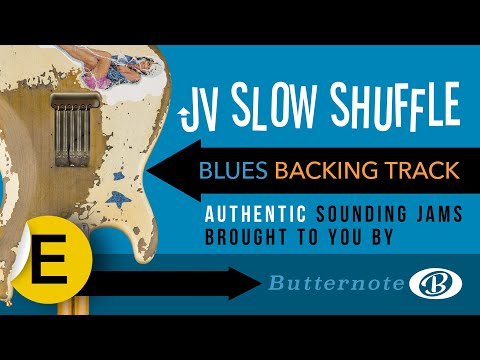 Jimmie Vaughan style swingin' slow shuffle | Blues backing track in E