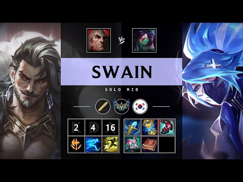 Swain Mid vs Akali - KR Challenger Patch 25.21