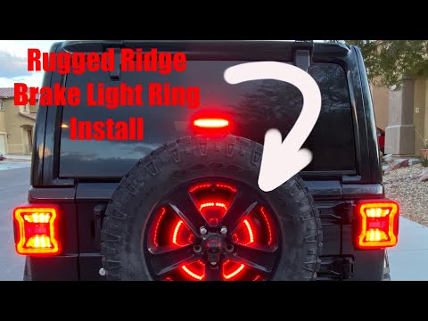Rugged Ridge Third  Brake Light Ring installed on 2020 Jeep Wrangler JLU