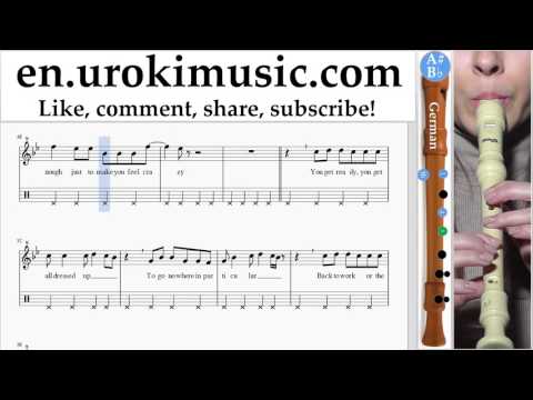 Recorder lessons (G.) Lana Del Rey - Love Sheet Music Tutorial Part#2 um-hli352