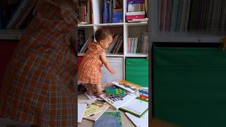 【1歳3か月】絵本をひっぱり出す　#shorts #赤ちゃん #あるある  #baby #1歳