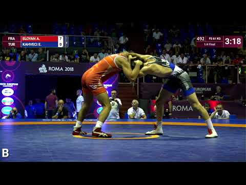 1/4 FS - 61 kg: A. ELOYAN (FRA) v. E. KAHVECI (TUR)