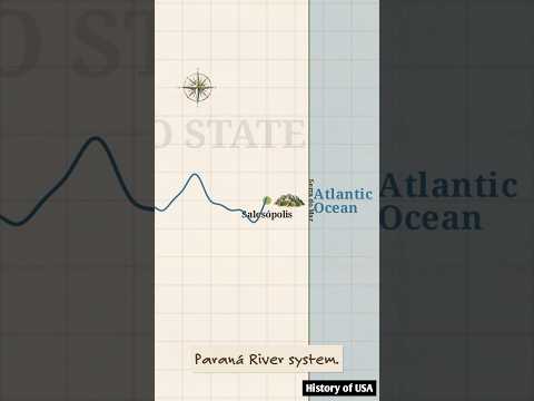 Why Does Brazil’s Tietê River Flow AWAY From the Ocean? 😱🌊 #history #encyclopediabritannica