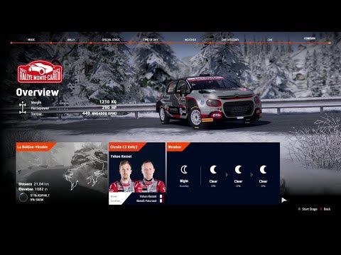WRC 10 - Rallye Monte-Carlo - La Bollène-Vésubie - Yohan Rossel - (Cockpit Camera)