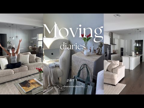 MOVING DAY VLOG Pt.1: new house tour, unpacking, getting organized, huge amazon unboxing