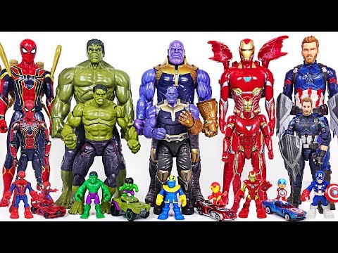 Marvel Infinity War Avengers bigger and smaller transform! Hulk, Thanos, Spider Man! - DuDuPopTOY