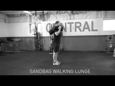 Sandbag Walking Lunge