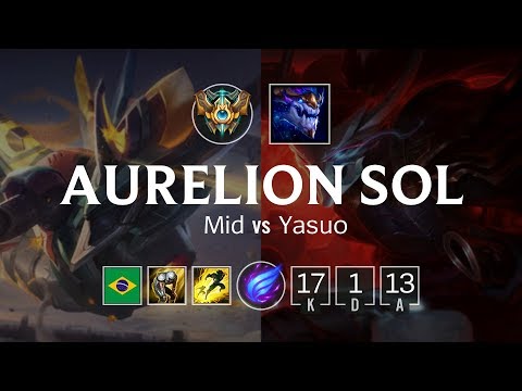 Aurelion Sol Mid vs Yasuo - BR Challenger Patch 8.23