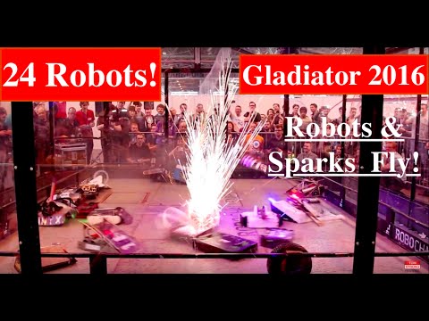 RC Robot Wars "The Gladiator Fight" - 24 Robots Battle - Robo Challenge 2016 FRA