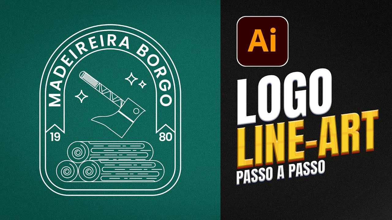 Aprenda a fazer Logo estilo LINE ART no Illustrator!