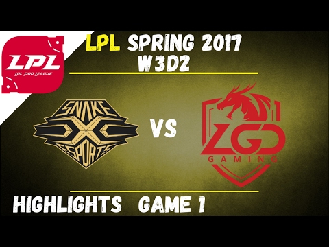 SS vs LGD Highlights Game 1 LPL Spring W3D2 2017 Snake Esports vs LGD Gaming