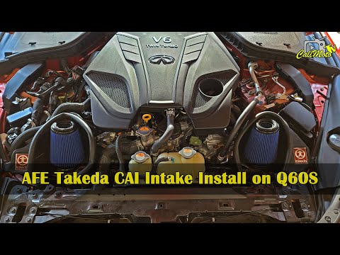 AFE Takeda CAI Intake Install on 2020 Infiniti Q60 S Red Sport 400
