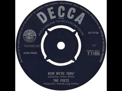 UK New Entry 1964 (240) The Poets - Now We're Thru'