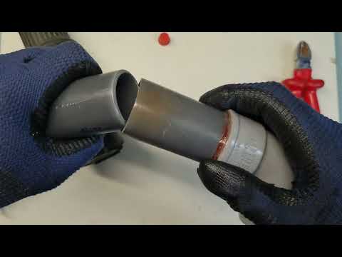 So stellen Sie mit einer elektrischen Heißluftpistole eine Muffe für ein PVC- oder Kunststoffrohr he