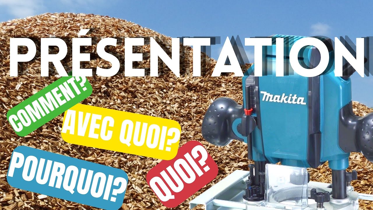 Défonceuse 1100W Ø 6/ 6,35 / 8 mm en coffret MAKPAC